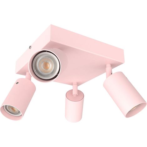 LUMICOM  FORM Q Plafoniera, 4X GU10, max 33W, metallo, rosa, 30x30cm (1/2)