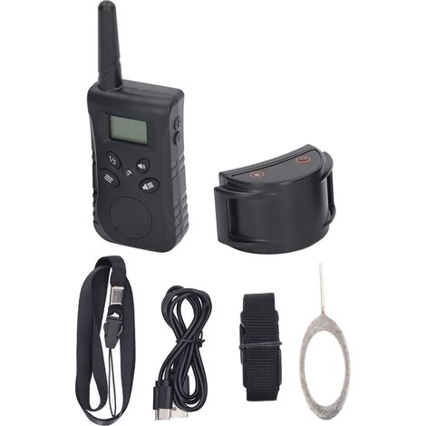 Collier de dressage pour chien avec télécommande réglable, 3 modes d'éducation électronique, stimulation par vibration et choc pour chiot. (1/5)