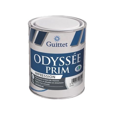 Peinture professionnelle GUITTET Odyssée Prim Impression | Votre teinte: Blanche - Conditionnement: 1 Litre