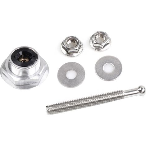 Motorhaubenschloss für Fahrzeugmodifikationen, Motorhaubenschloss für kleine Rennmotoren, 30-mm-Diebstahlsicherung für Motorhaubenabdeckung, 53-mm-Schraube – silber (1/4)
