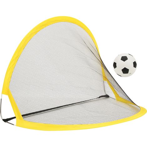 Portail de football pliable en tissu et poteau en fer de 68 cm, jouet de sport d'extérieur. (1/5)