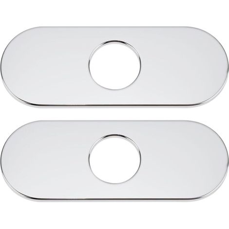 160 x 35 x 6 mm, 2 x 304 cache trous de robinet d'évier de cuisine en acier inoxydable, adaptés aux éviers de cuisine à 1 ou 3 trous. (1/5)