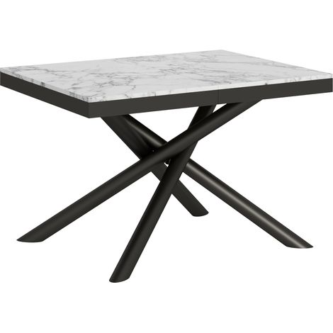 Tavolo "Barletta" allungabile in legno per sala da pranzo -Allungabile fino a 224 cm / Marmo (1/5)