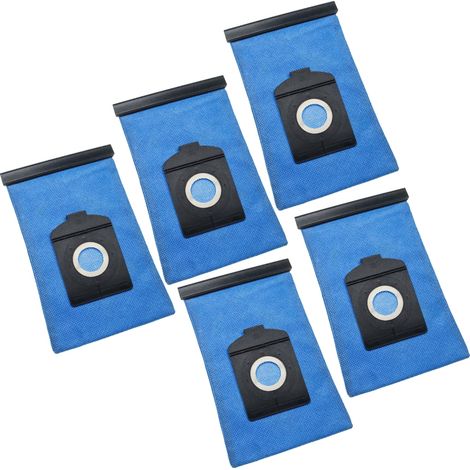 vhbw 5x Staubbeutel kompatibel mit Siemens big bag 3 l VS01E2100, big bag 3 l VS01E1550 Staubsauger - 25,3cm x 17,4cm Blau