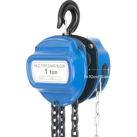 Treuil Manuel, Crochets Rotatifs à 360°, Haute Capacité de Charge, Bleu (1/2)