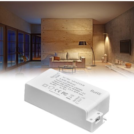 Alimentation LED 30W 12V 2.5A Transformateur à Tension Constante Sans Clignotement pour Salle de Bain