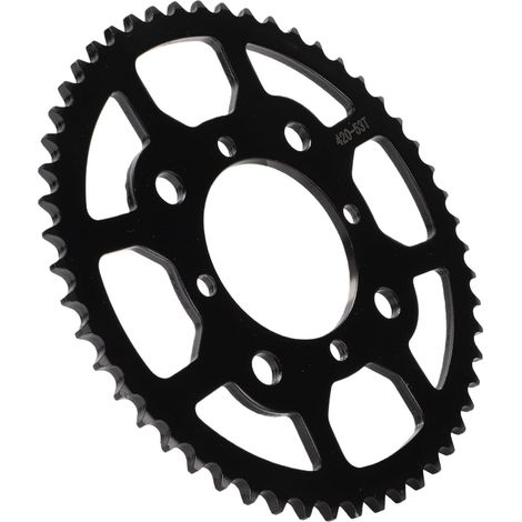 Pignon de Chaîne Arrière à 53 Dents, Pignon de Roue Arrière en Alliage d'acier pour Chaîne 420 avec Alésage de 76 Mm, Convient pour 50 Ml, 70 Ml, 90, 110, 125, 250, Motos Tout-terrain, (1/5)