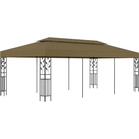 Chapiteau 6x3 m Taupe 180 g/m² (1/5)