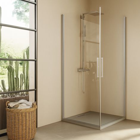 Exagonshop Box doccia 90x90 doppio battente vetro temperato 6 mm