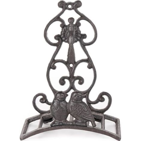 Wall-mounted garden hose holder, heavy duty cast iron wall-mounted garden hose holder, cute vintage decorative hose holder, cute little bird for outdoor wall decor (1/5)