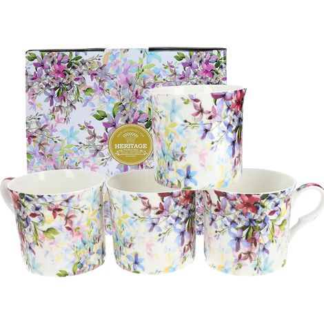 Heritage, 4er-Set Tassen 295 ml – Malvern, Blumen (1/4)