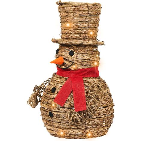 Weihnachtsdekoration LED OLAFSVIK Schneemann 52 cm Naturfarben (1/5)