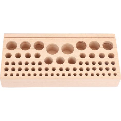 Werkzeughalter aus Leder mit 68 Löchern, Buchenholz, stabiles DIY-Design, präzise Lochanordnung, professioneller Werkzeugkasten (1/5)
