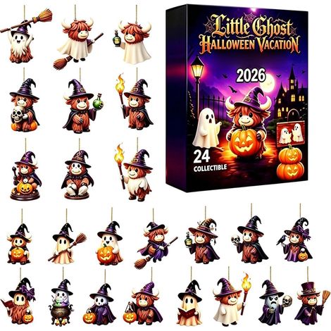 Calendrier De L'Avent Halloween Décorations Pendentifs Acrylique 2D Pour 24 (1/5)