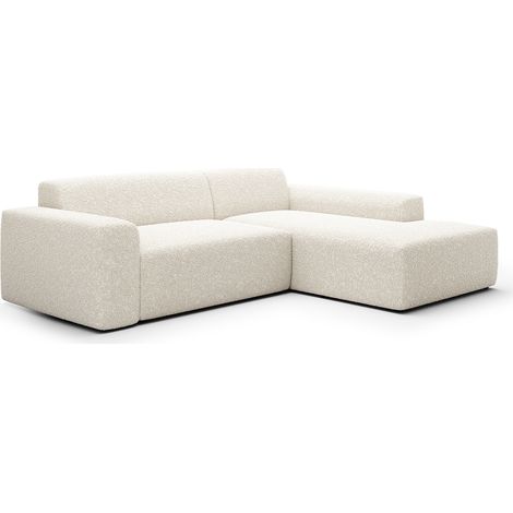 Ecksofa rechts 3-Sitzer Truhe Torino Beige