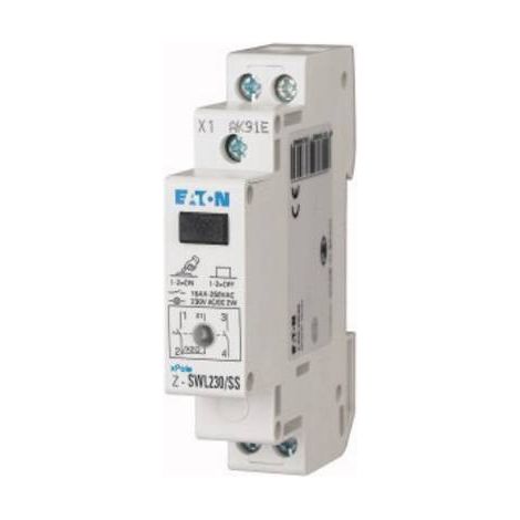 Interrupteur modulaire à 2 positions 2Z 16A avec voyant lumineux 230V AC/DC Z-SWL230/SS 276306 (1/2)