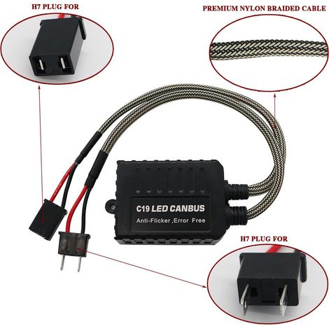 Trade Shop - Coppia Resistenze Cambus H7 Fari Decoder Led Errore Centralina Antisfarfallio - (1/5)