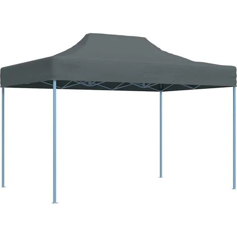 Tente pliante de réception 3 x 4 mètres, acier, couleur anthracite (1/2)