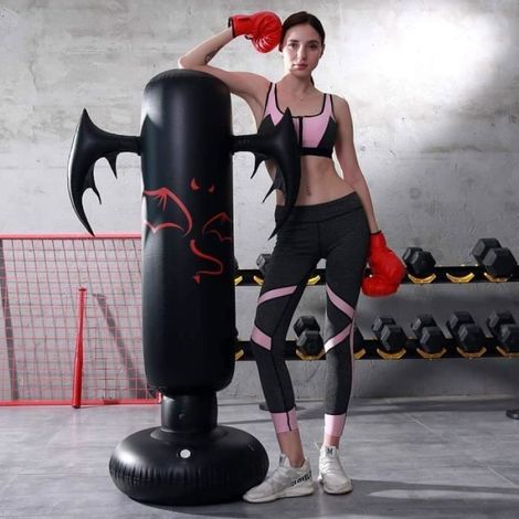 Sac de boxe - - Punching-Ball - Gonflable - PVC écologique - 160 cm (1/3)
