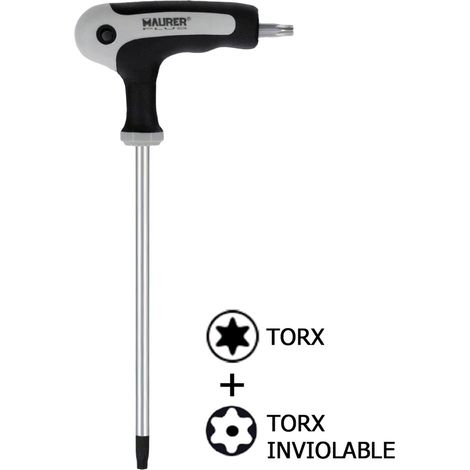 Clé Torx Maurer à poignée en T inviolable T09. (1/2)