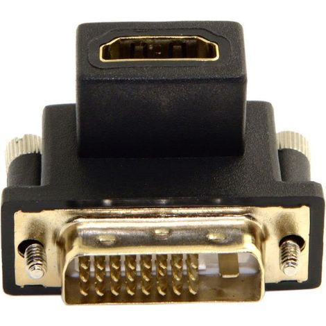 1 Adaptateur DVI vers HDMI, connecteur mâle angle 90°, femelle pour PC, HDTV, carte graphique, résolution 1920x1200 (1/5)