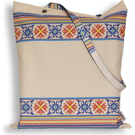 Borsa popolare Krzczonowski, punto croce, impregnata, beige (1/5)
