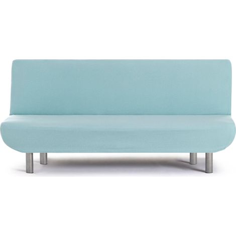 Housse de canapé 3 Places clic-clac bi-élastique Universelle, Couleur Eau Marine, Facile à Installer et à enlever, Protection Anti-Usure (1/5)
