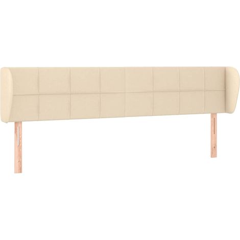 Maison Exclusive - Tête de lit avec oreilles Crème 183x23x78/88 cm Tissu (1/5)