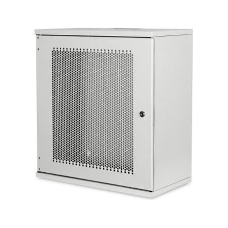 DIGITUS Armadio de rete, rack de 19 pollici 12 U, Non montato, Montaggio a parete, 400 mm de profondità, Carico 60 kg, Porta forata, Grigio