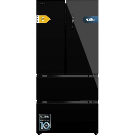 Cecotec – Réfrigérateur 4 portes 510L – Hauteur 183 cm – Largeur 84 cm – Classe énergétique E – Compresseur Inverter Plus – Total No Frost