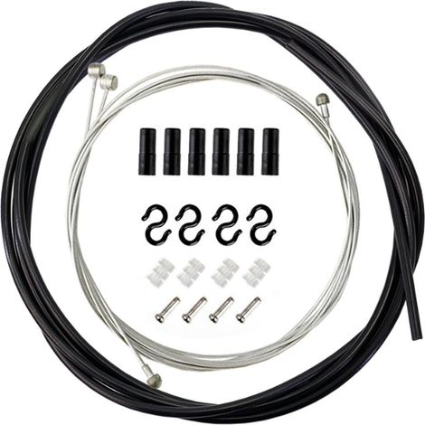 Cable Frein Velo-Cable de Frein Vélo Universel,Kit de Gaines de Câbles de Frein de Vélo de Montagne-Kit de Remplacement de Câble de Frein et Boîtier, Cable Frein VTT avec Gaine Frein Velo. (1/5)