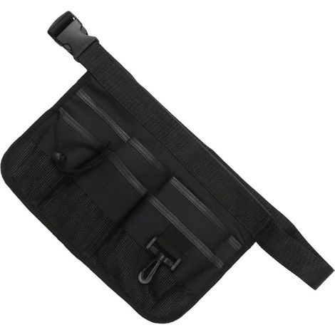 Ceinture à Outils de Jardin Imperméable en Tissu Oxford Noir Tablier à Poches Utilitaires Robustes Sangle de Taille Ajustable Banane (1/4)