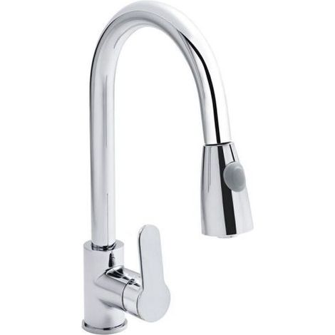 MISCELATORE RUBINETTO LAVELLO MONTECARLO GR-7544 CON DOCCETTA ESTRAIBILE 75CM (1/5)