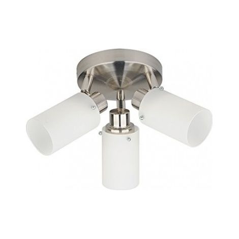 Plafonnier 3 spots LED 3X3.8W orientable 3000K patère Ø 150mm métal + verre 200lm 230V grand angle IP20 TUUB Light Topps LT21237