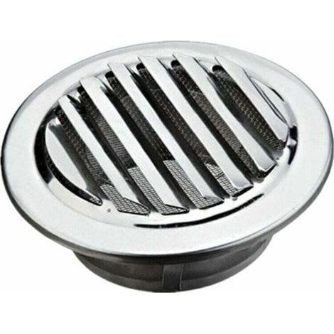 UlisemAcier Inoxydable Rond Aération, Ventilation Grille Rond Échappement Grille pour Garder Air Circulation pour Salle de Bain Bureau Espace Tete (80/100/120 CM ) Acier inoxydable 304- 80mm (1/4)