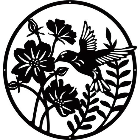 10 cm Décoration murale métal noir rustique, art mural pour maison élégante cadeau Noël (1/5)