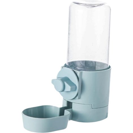 Distributeur d'eau Suspendu pour Chien et Chat en Plastique Bleu Grosse Capacité et Distribution Automatique, pour Cage et Animaux Domestiques (1/5)