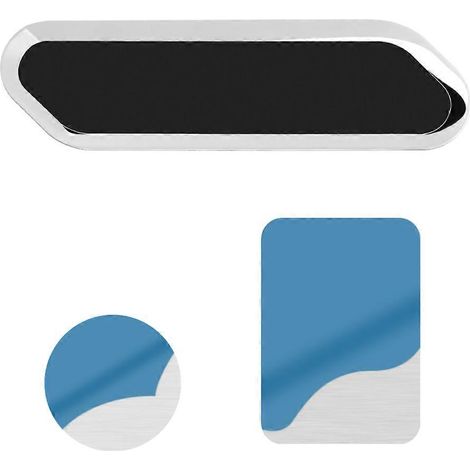 Support magnétique pour téléphone de voiture, adhésif pour tableau de bord, en alliage de zinc argenté. (1/5)