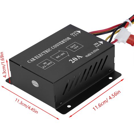 24V auf 12V 20A 240W Spannungswandler für Pkw und Lkw, DC-DC Abwärtswandler, wasserdichter Spannungsregler (1/5)
