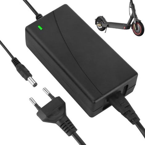 Cargador para bicicletas eléctricas，Cargador de batería，Compatible con patinetes inteligentes de CC de 5,5 mm x 2,1 mm y 5,5 mm x 2,5 mm (1/5)