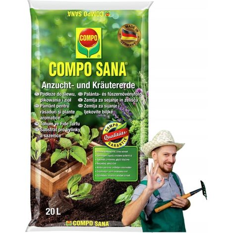 Semina, trapuntatura e substrato per erbe aromatiche 20 l Crescita sana