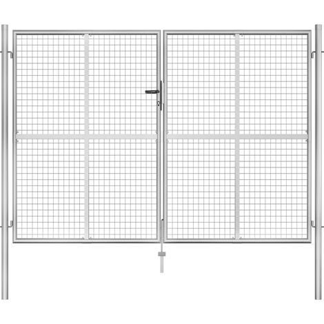 Porte de jardin Acier galvanisé 306x225 Argenté (1/5)