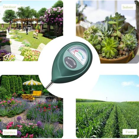 testeur humidité plante, humidimetre hygrometre pour pot de fleurs, jardin, ferme, Cour, pas de piles nécessaires-Chrom (1/5)