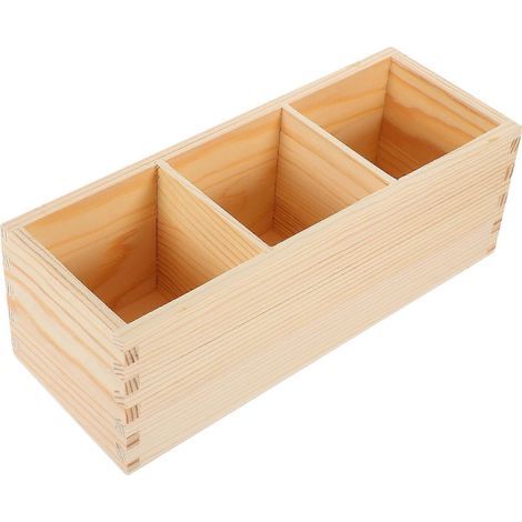 Organisateur de stylos en bois, porte-stylos, organiseur de bureau en bois, porte-pinceaux de maquillage-23.00X8.70X8.00CM (1/4)