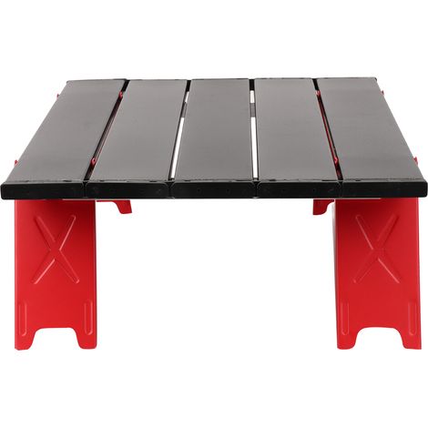 Mini table de pique-nique pliante légère en alliage d'aluminium, idéale pour les barbecues, la randonnée et le camping. Parfaite pour les barbecues en plein air et la randonnée. (1/5)