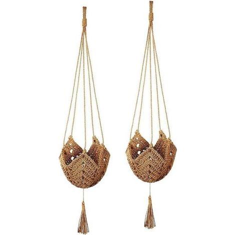 Hanging Plant Holder for Garden - Handcrafted Wall Planters for Indoor/Outdoor Use - Pot Not Included