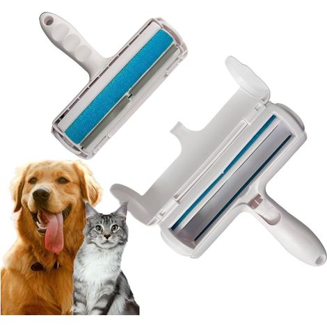 Brosse anti-poils, brosse à poils, rouleau anti-poils d'animaux, brosse, peigne pour chiens à poils longs, brosse à poils, brosse pour tapis de voiture-AquaForge