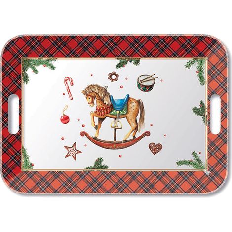 Plateau rectangulaire motifs de Noël  46,5 x 32,5 cm (1/2)