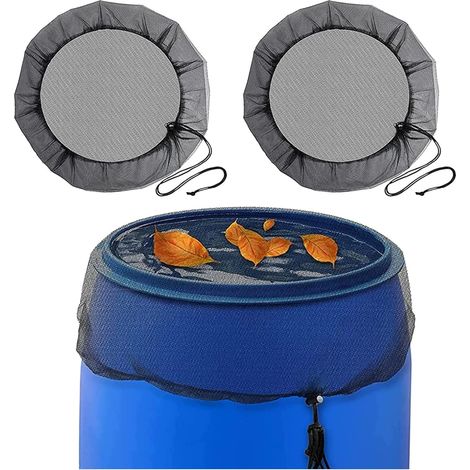 Lot de 5 filets anti-moustiques pour baril de pluie, Ø75 cm, protection et récupération des eaux