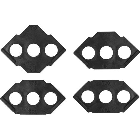4 Gabarits d'Angle en C pour Menuiserie, Modèle de Routage et Coupe d'Angles Droits et Biseautés, Noir (1/5)